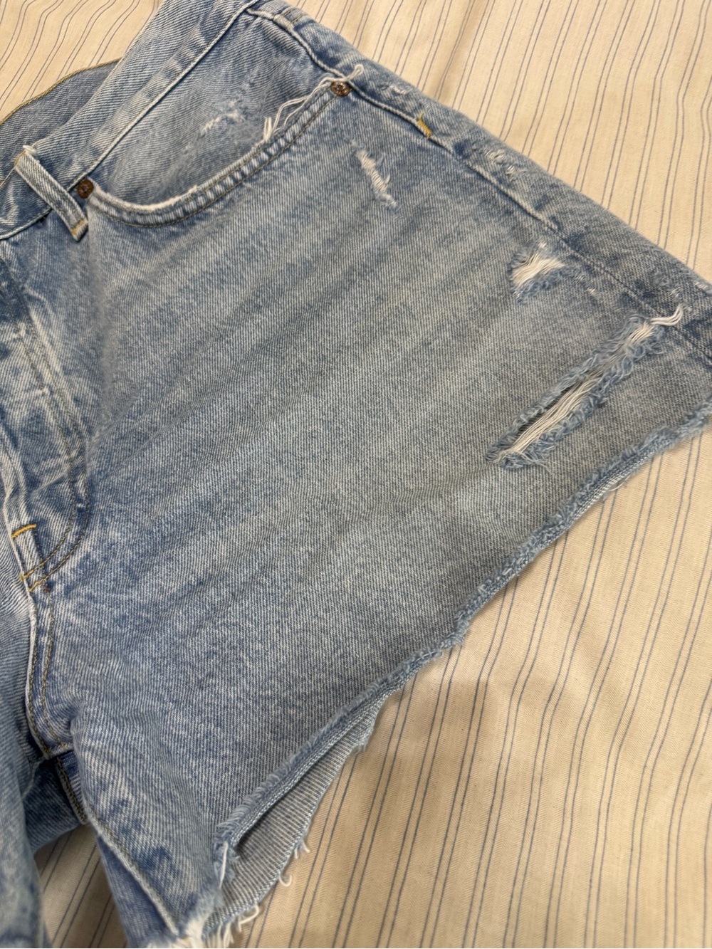 Agolde Parker short in a light distressed color - Picture 7 of 10